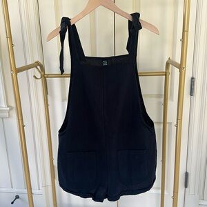 black patch pocket romper